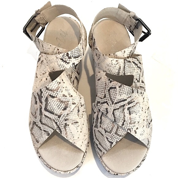 Matisse Platform Sandals ‘RUNAWAY’ Snakeskin Leather Ankle Strap Open-toe Size-7 - Picture 3 of 16